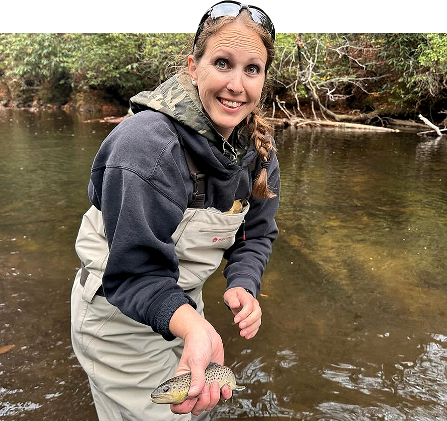 A veteran fly fishing in a South Carolina river