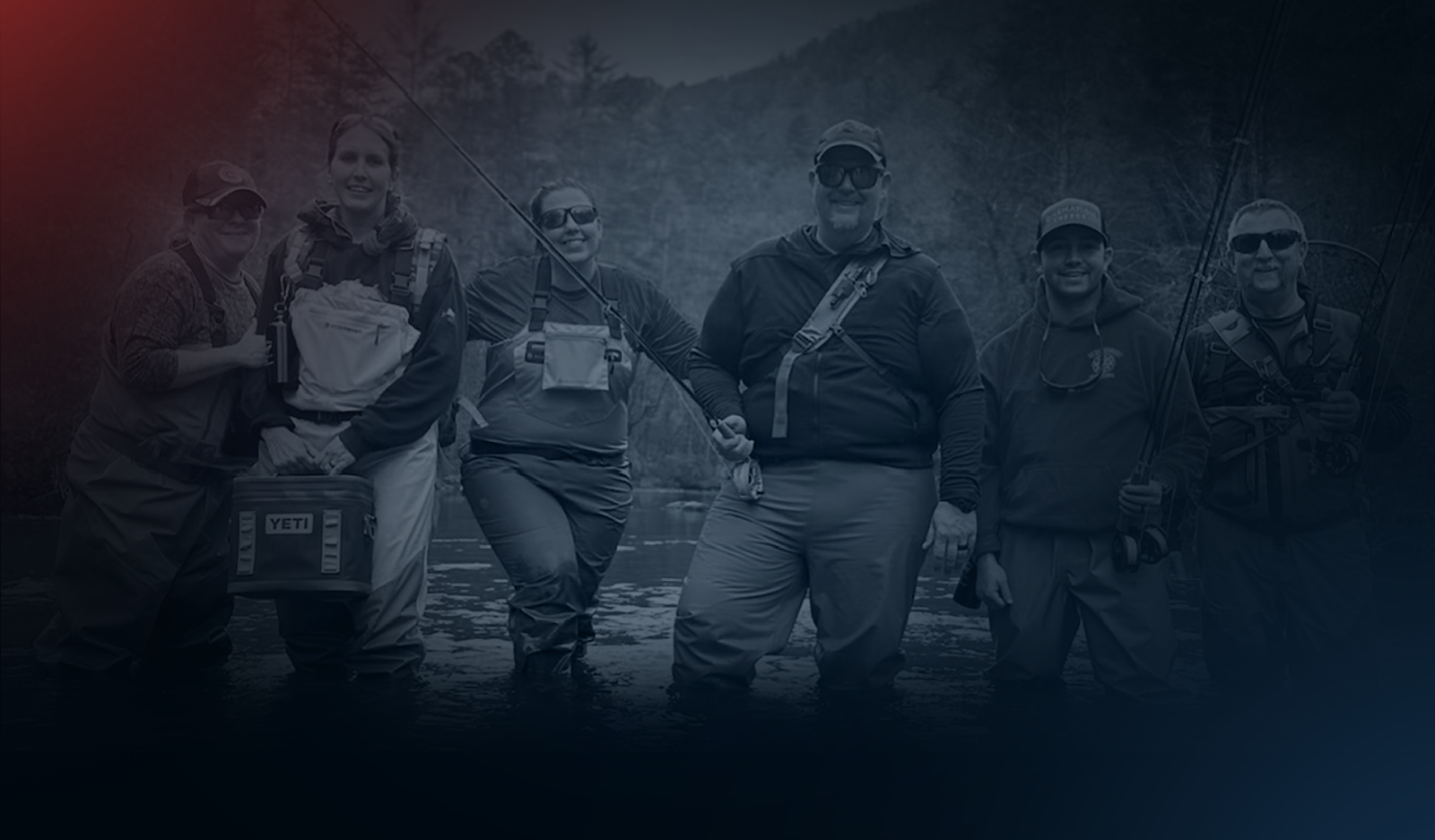 South Carolina veterans on an outdoor therapy expedition